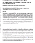 Cover page: Deep learning can accelerate and quantify simulated localized correlated spectroscopy