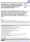 Cover page: Opioid Use Prior to Adult Spine Deformity Correction Surgery is Associated With Worse Pre- and Postoperative Back Pain and Prolonged Opioid Demands.