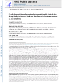 Cover page: Predicting suicides after outpatient mental health visits in the Army Study to Assess Risk and Resilience in Servicemembers (Army STARRS)