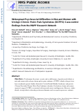 Cover page: Widespread Psychosocial Difficulties in Men and Women With Urologic Chronic Pelvic Pain Syndromes: Case-control Findings From the Multidisciplinary Approach to the Study of Chronic Pelvic Pain Research Network