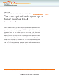 Cover page: The transcriptional landscape of age in human peripheral blood