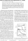 Cover page: Effects of Fe doping in the colossal magnetoresistive La1−xCaxMnO3