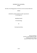 Cover page: The Role of Goal Engagement in Transitions to Post-Secondary Education