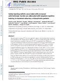 Cover page: Verbal learning deficits associated with increased anticholinergic burden are attenuated with targeted cognitive training in treatment refractory schizophrenia patients