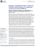 Cover page: Analysis of zebrafish periderm enhancers facilitates identification of a regulatory variant near human KRT8/18