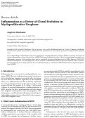 Cover page: Inflammation as a Driver of Clonal Evolution in Myeloproliferative Neoplasm