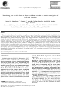 Cover page: Smoking as a Risk Factor for Accident Death: A Meta-analysis of Cohort Studies.