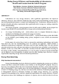 Cover page: Rating energy efficiency and sustainability in laboratories: Results 
and lessons from the Labs21 program