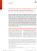 Cover page: Evolutionary origins for ecological patterns in space