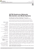 Cover page: AUTS2 Syndrome: Molecular Mechanisms and Model Systems