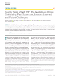 Cover page: Twenty Years of Get With The Guidelines-Stroke: Celebrating Past Successes, Lessons Learned, and Future Challenges.