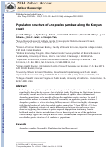 Cover page: Population structure of Anopheles gambiae along the Kenyan coast