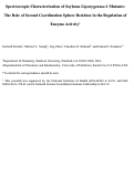 Cover page: Spectroscopic Characterization of Soybean Lipoxygenase-1 Mutants: the Role of Second Coordination Sphere Residues in the Regulation of Enzyme Activity †