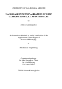 Cover page: NANOSCALE FUNCTIONALIZATION OF SOFC CATHODE SURFACE AND INTERFACES