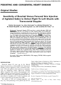 Cover page: Sensitivity of brachial versus femoral vein injection of agitated saline to detect right‐to‐left shunts with Transcranial Doppler