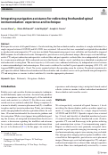 Cover page: Integrating navigation assistance for redirecting freehanded spinal instrumentation: experience and technique.