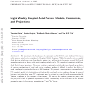 Cover page: Light weakly coupled axial forces: models, constraints, and projections