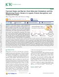 Cover page: Transient States and Barriers from Molecular Simulations and the Milestoning Theory: Kinetics in Ligand-Protein Recognition and Compound Design.