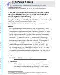 Cover page: LC–MS/MS assay for the determination of a novel D-peptide antagonist of CXCR4 in rat plasma and its application to a preclinical pharmacokinetic study