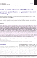 Cover page: Renin–angiotensin blockade in heart failure with preserved ejection fraction: a systematic review and meta‐analysis