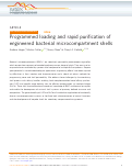 Cover page: Programmed loading and rapid purification of engineered bacterial microcompartment shells