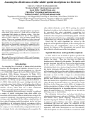 Cover page: Assessing the effectiveness of older adults’ spatial descriptions in a fetch task