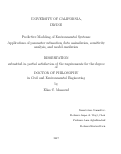 Cover page: Predictive Modeling of Environmental Systems: Applications of parameter estimation, data assimilation, sensitivity analysis, and model emulation