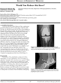 Cover page: Would You Reduce this Knee?