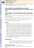 Cover page: Donor Smoking Is Associated With Pulmonary Edema, Inflammation and Epithelial Dysfunction in Ex Vivo Human Donor Lungs