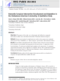 Cover page: Dementia caregiver intervention development and adaptation in the Vietnamese American community: A qualitative study