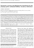 Cover page: Taxonomic revision and phylogenetic hypothesis for the jumping spider subfamily Ballinae (Araneae, Salticidae)