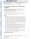 Cover page: Increased Repulsion of Working Memory Representations in Schizophrenia