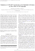 Cover page: Modulation of ATP/ADP Concentration at the Endothelial Cell Surface by Flow: Effect of Cell Topography