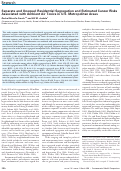 Cover page: Separate and Unequal: Residential Segregation and Estimated Cancer Risks Associated with Ambient Air Toxics in U.S. Metropolitan Areas