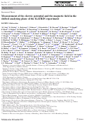 Cover page: Measurement of the electric potential and the magnetic field in the shifted analysing plane of the KATRIN experiment