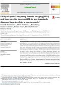 Cover page: Utility of spatial frequency domain imaging (SFDI) and laser speckle imaging (LSI) to non-invasively diagnose burn depth in a porcine model