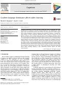 Cover page: Gradient language dominance affects talker learning