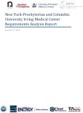 Cover page of New York-Presbyterian and Columbia University Irving Medical Center Requirements Analysis Report