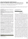 Cover page: Advancing Diagnostic Safety Research: Results of a Systematic Research Priority Setting Exercise.