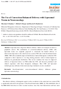 Cover page: The Use of Convection-Enhanced Delivery with Liposomal Toxins in Neurooncology