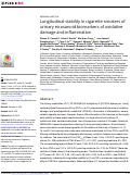 Cover page: Longitudinal stability in cigarette smokers of urinary eicosanoid biomarkers of oxidative damage and inflammation