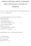 Cover page: Carbon-Centered Free Radicals in Particulate Matter Emissions from Wood and Coal Combustion