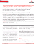 Cover page: Association of 6‐Minute Walk Performance and Physical Activity With Incident Ischemic Heart Disease Events and Stroke in Peripheral Artery Disease