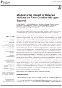 Cover page: Modeling the Impact of Riparian Hollows on River Corridor Nitrogen Exports