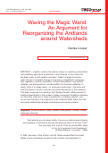 Cover page: Waving the Magic Wand: An Argument for Reorganizing the Aridlands around Watersheds