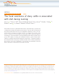 Cover page: The fecal resistome of dairy cattle is associated with diet during nursing