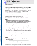 Cover page: A Randomized Comparison of Two Psychosocial Interventions on Family Functioning in Adolescents with Bipolar Disorder