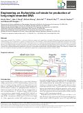 Cover page: Engineering an Escherichia coli strain for production of long single-stranded DNA