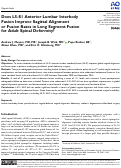 Cover page: Does L5-S1 Anterior Lumbar Interbody Fusion Improve Sagittal Alignment or Fusion Rates in Long Segment Fusion for Adult Spinal Deformity?