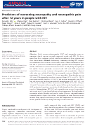 Cover page: Predictors of worsening neuropathy and neuropathic pain after 12 years in people with HIV